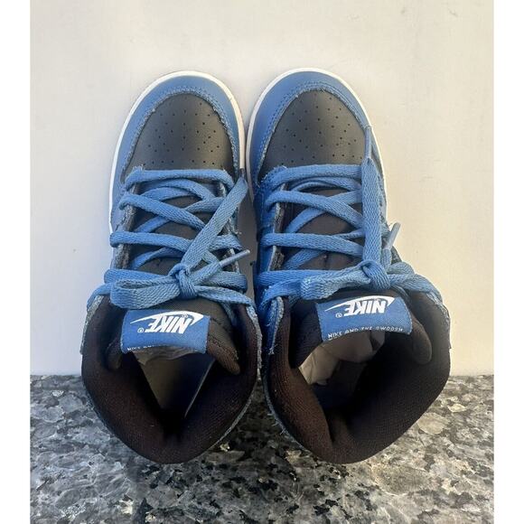 Nike Air Jordan 1 Retro High OG Kid Size 10C Dark Marina Blue Black AQ2665-404 - Picture 4 of 10
